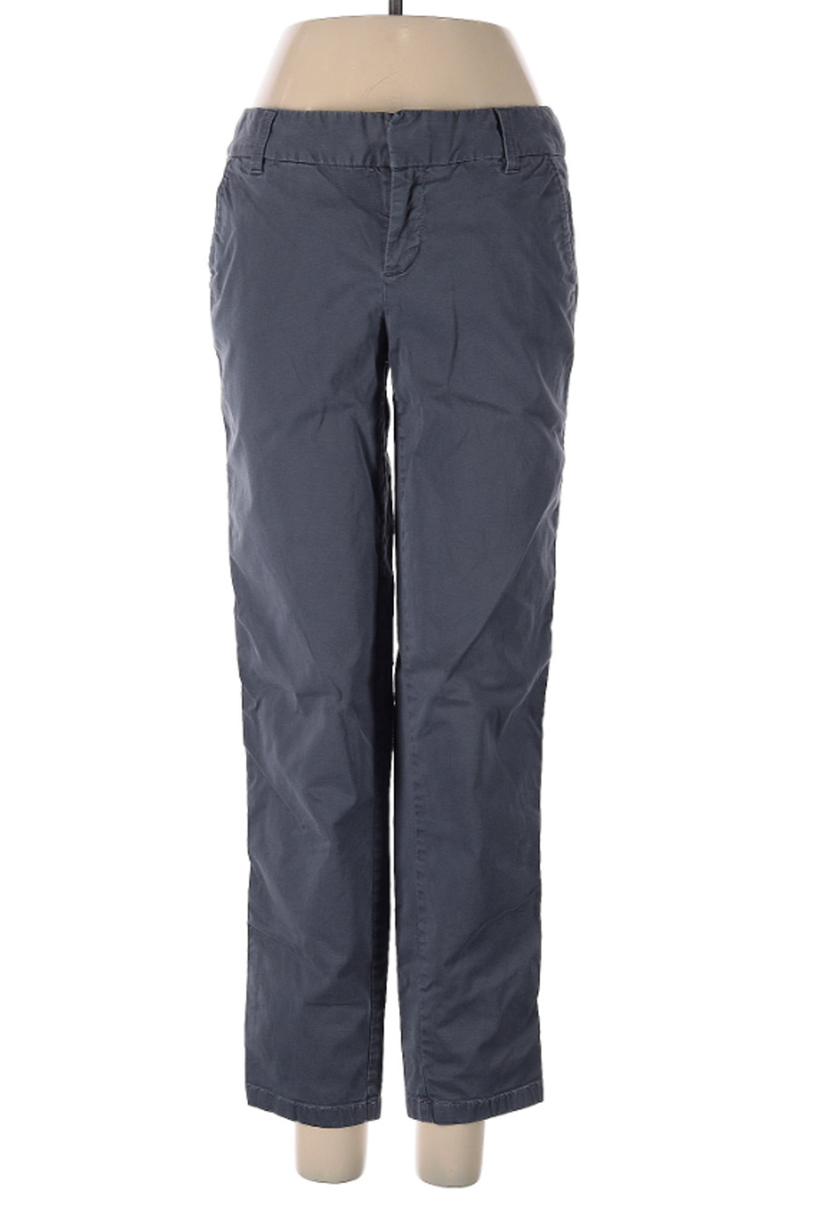 Caslon FLAT FRONT 4P Pants Ebony Gray Ankle chino pant new CASUAL CAREER POCKETS